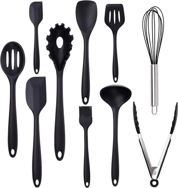 10 Piece Silicone Kitchen Set with Plastic Handle - Image 3