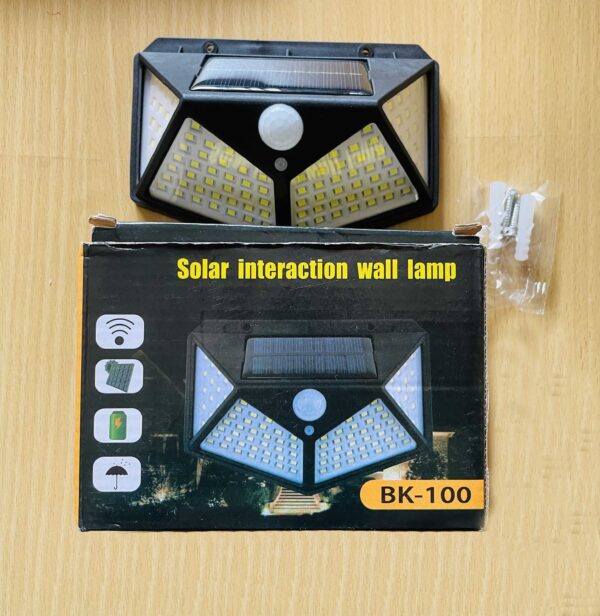 Solar Interaction Wall Lamp Outdoor 100LEDs BK-100 - Image 2