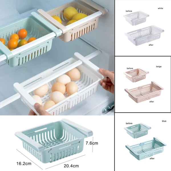 Expandable Storage Boxes - Kitchen, Space Saver, Refrigerator - Image 4