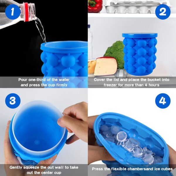 Silicon Ice Cube Maker - 2 in 1 - Ice Maker and Basket - Image 4