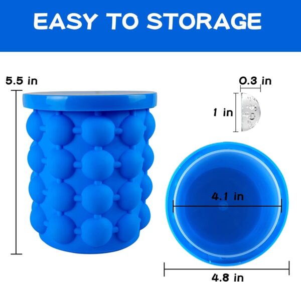 Silicon Ice Cube Maker - 2 in 1 - Ice Maker and Basket - Image 3