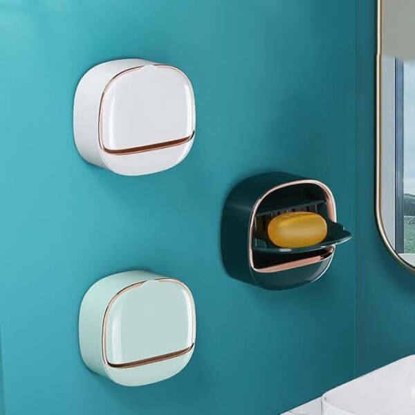 Drainable Wall Mounted Soap Box, Waterproof Soap Holder, - Image 2